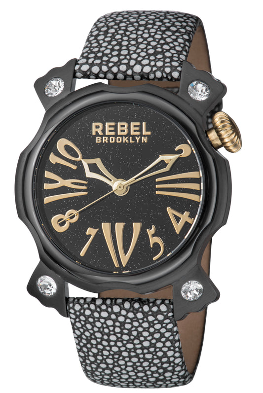 title:Rebel Women's Coney Island 44mm Quartz Watch RB104-6071;color:Black