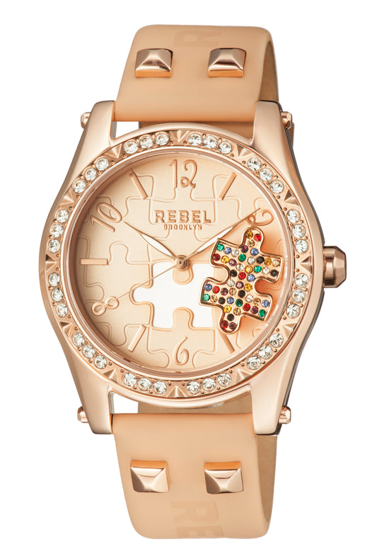 title:Rebel Women's Gravesend 40mm Quartz Watch RB111-8151;color:Tan