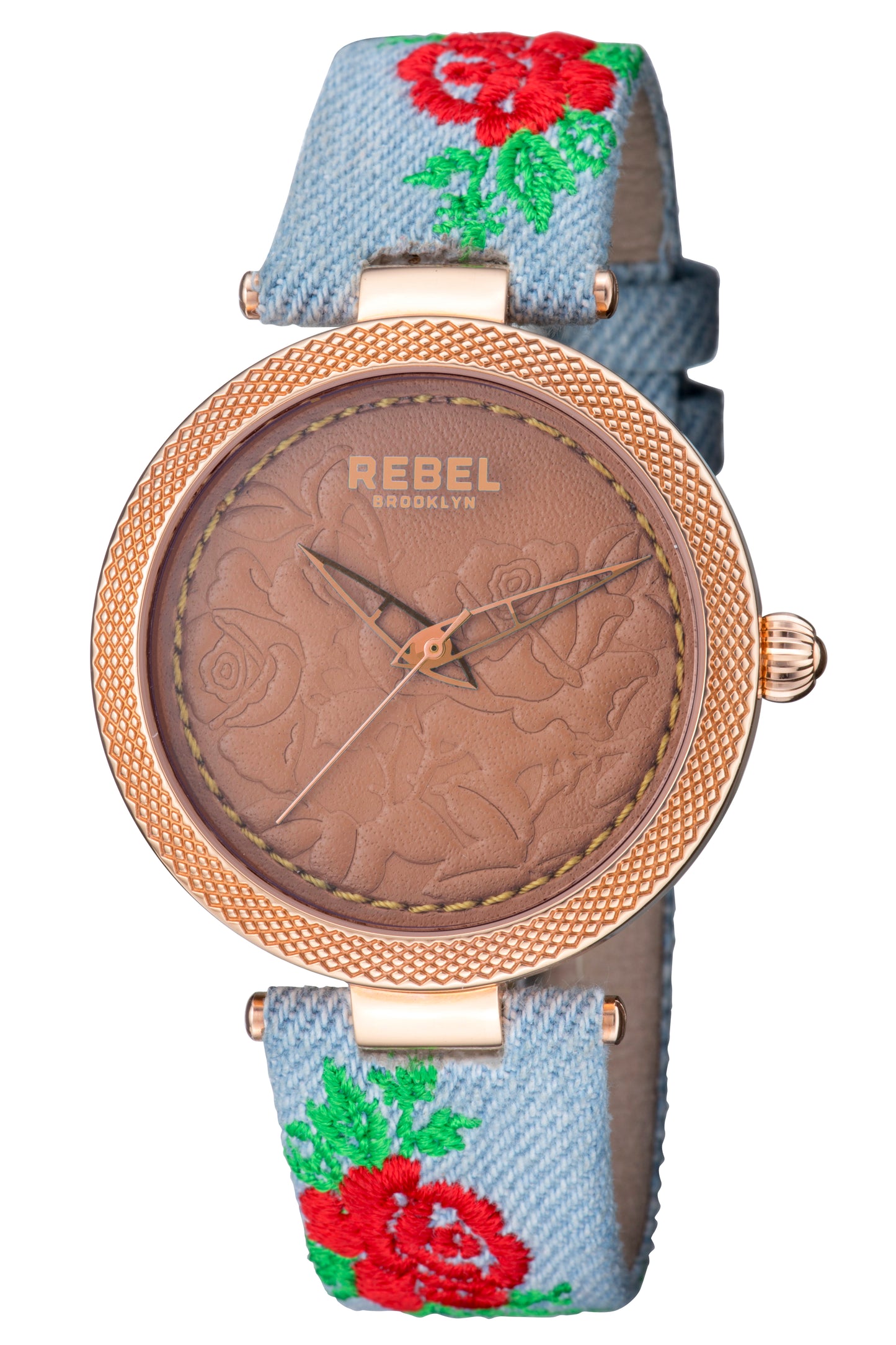 title:Rebel Women's Carroll Gardens 40mm Quartz Watch RB112-8191;color:Brown