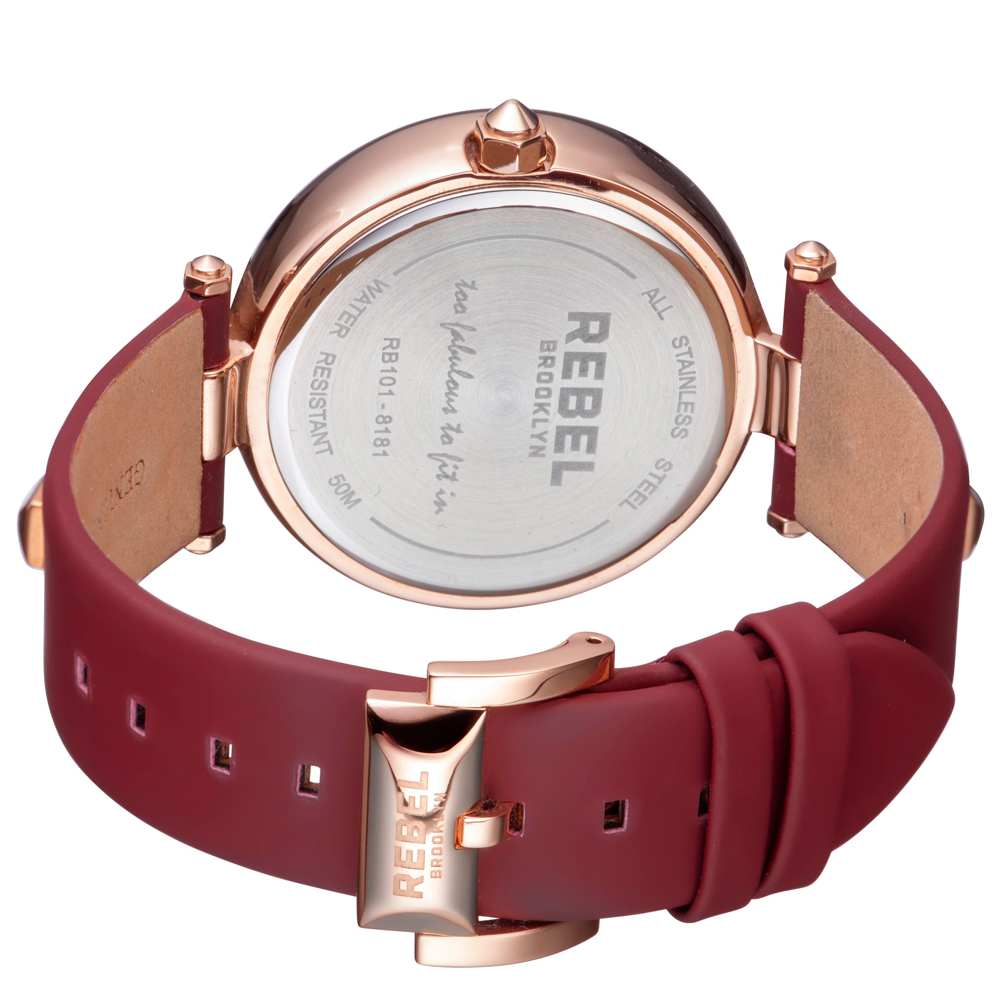 title:Rebel Women's Rockaway Parkway 40mm Quartz Watch RB101-8181;color:Rose Gold