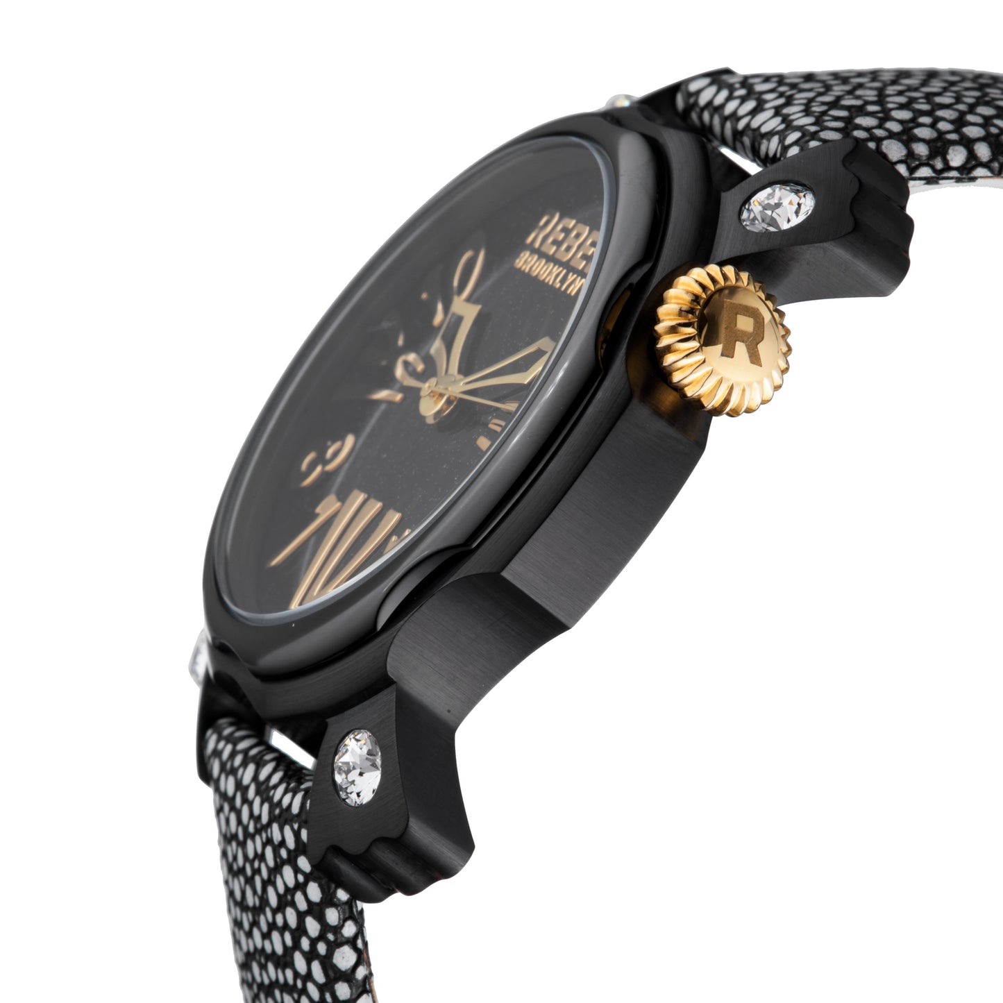 title:Rebel Women's Coney Island 44mm Quartz Watch RB104-6071;color:Black