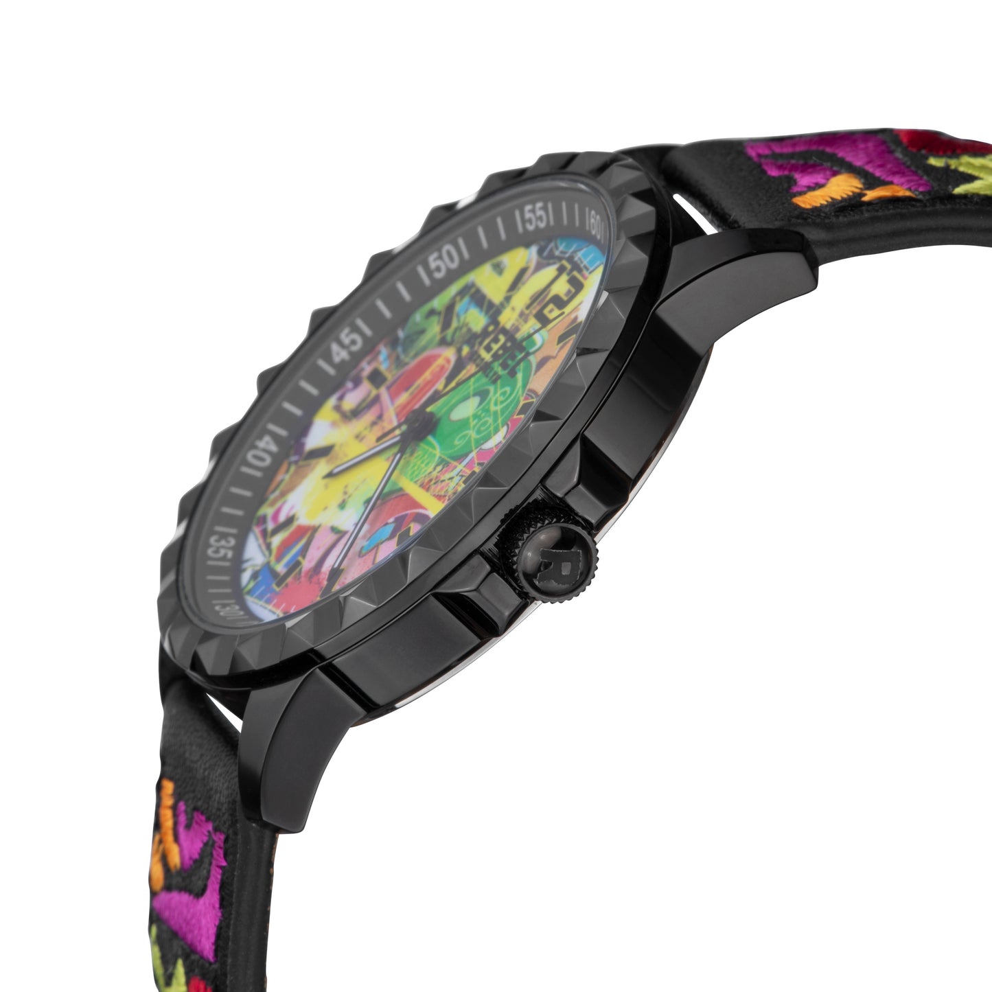 title:Rebel Women's Dumbo 42mm Quartz Watch RB122-6071;color:Black Graffiti