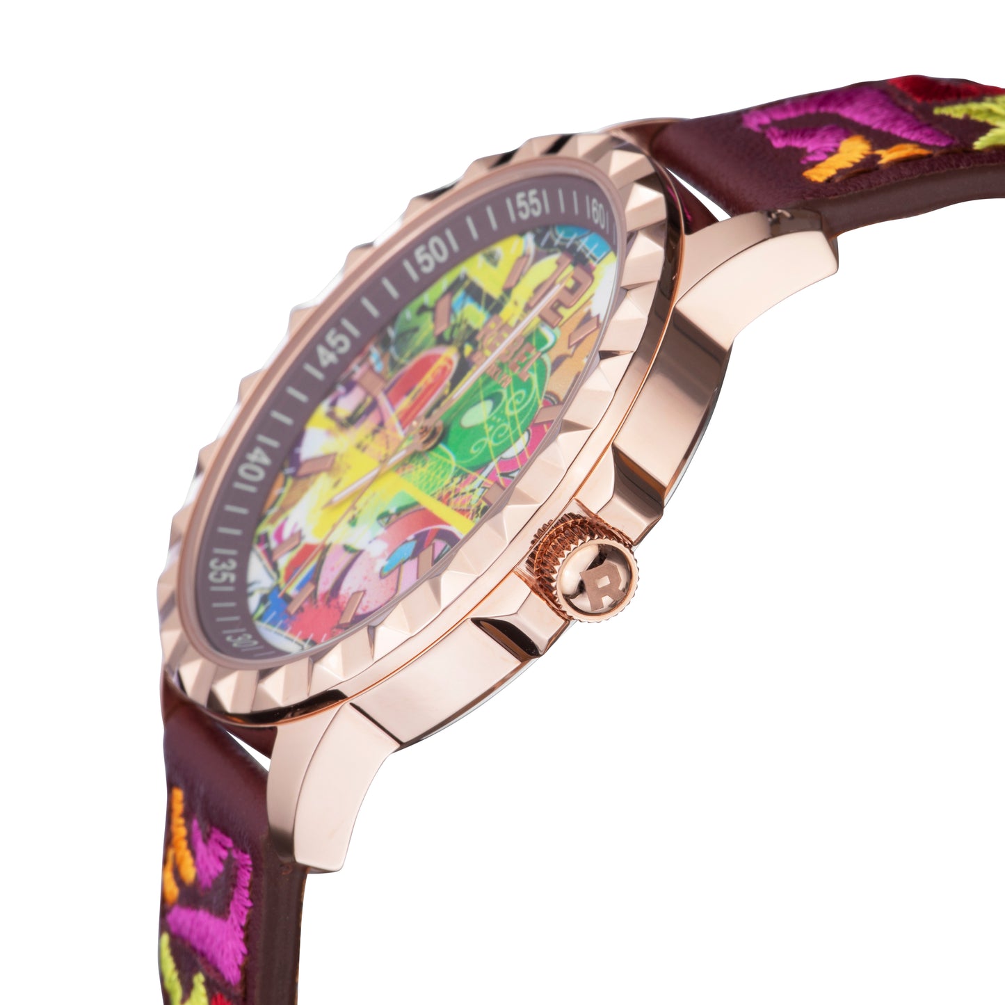 title:Rebel Women's Dumbo 42mm Quartz Watch RB122-8181;color:Burgundy Graffiti