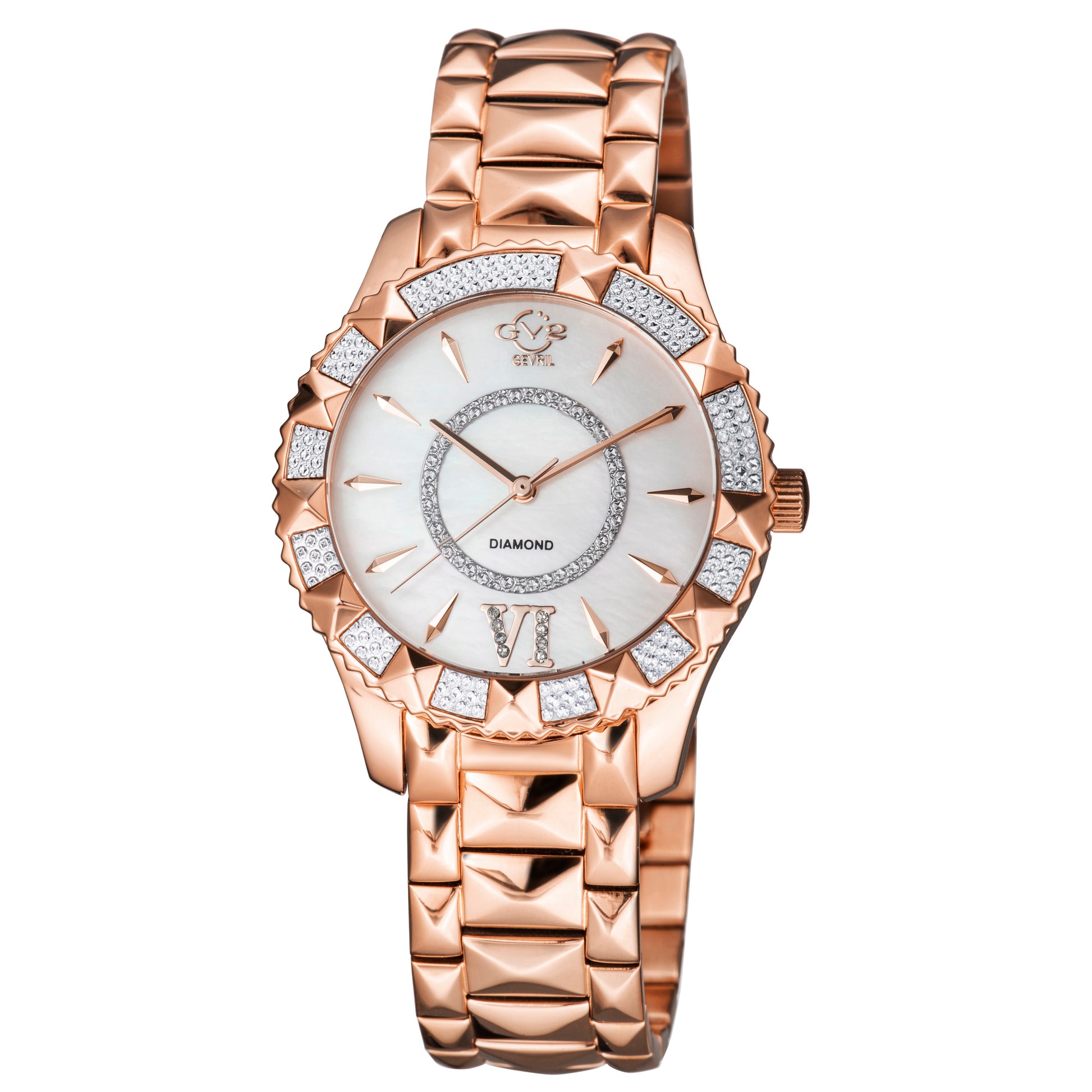 title:GV2 by Gevril Women's Venice 38.5mm Quartz Watch 11711-929;color:White Mother-of-Pearl