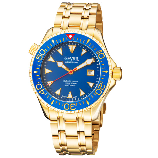 title:Gevril Men's Hudson Yards 43mm Automatic Watch 48805;color:Blue