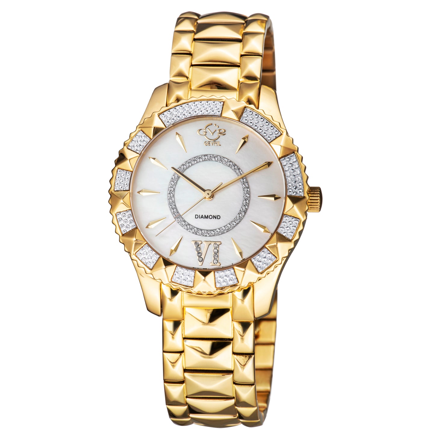 title:GV2 by Gevril Women's Venice 38.5mm Quartz Watch 11712-525;color:White Mother-of-Pearl