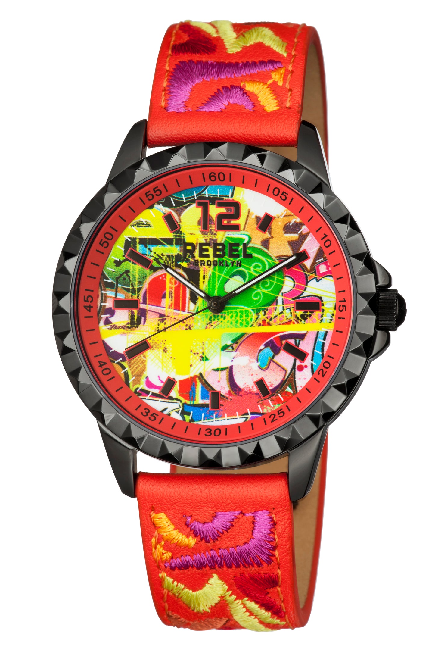 title:Rebel Women's Dumbo 42mm Quartz Watch RB122-6081;color:Coral Graffiti