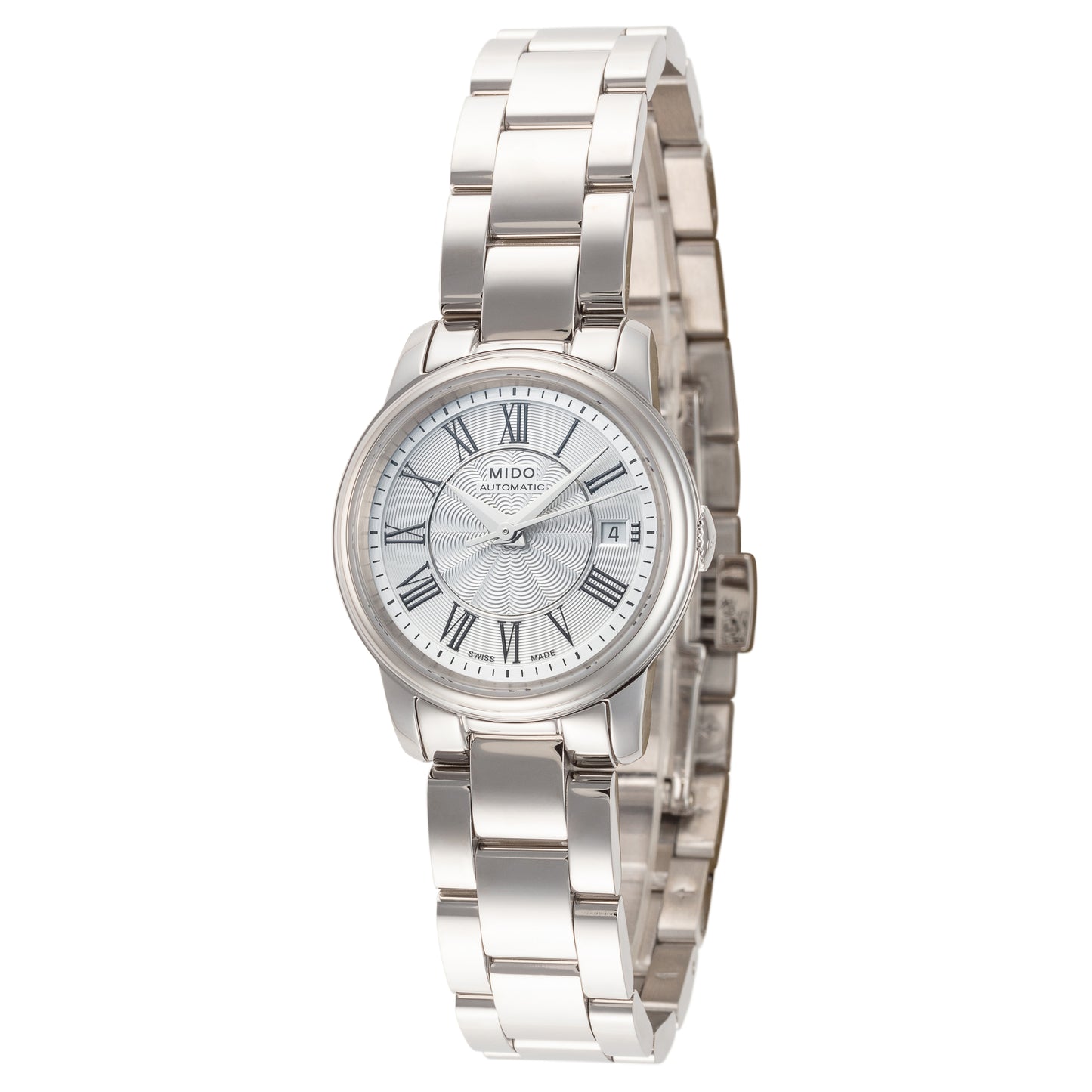 title:Mido Women's M0100071103309 Baroncelli III 25mm Automatic Watch;color:Silver