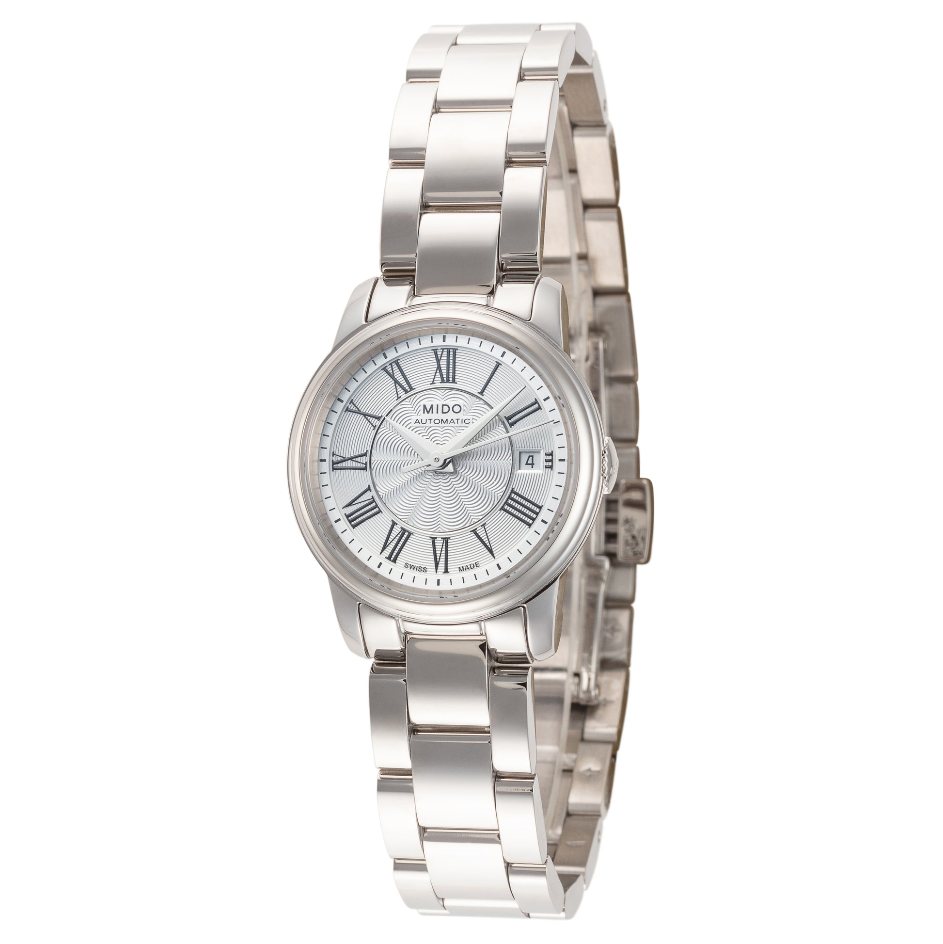 title:Mido Women's M0100071103309 Baroncelli III 25mm Automatic Watch;color:Silver