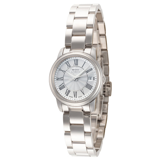 title:Mido Women's M0100071103309 Baroncelli III 25mm Automatic Watch;color:Silver