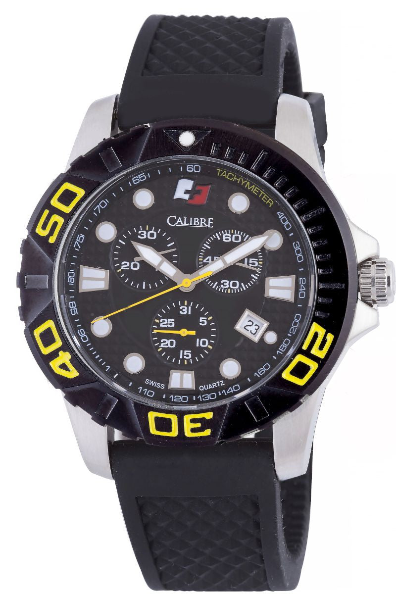 title:Calibre Men's Akron 42mm Quartz Watch SC-4A2-04-002;color:Black