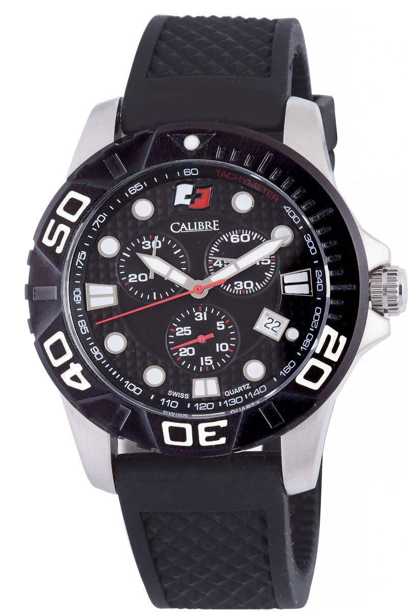 title:Calibre Men's Akron 42mm Quartz Watch SC-4A2-04-007;color:Black