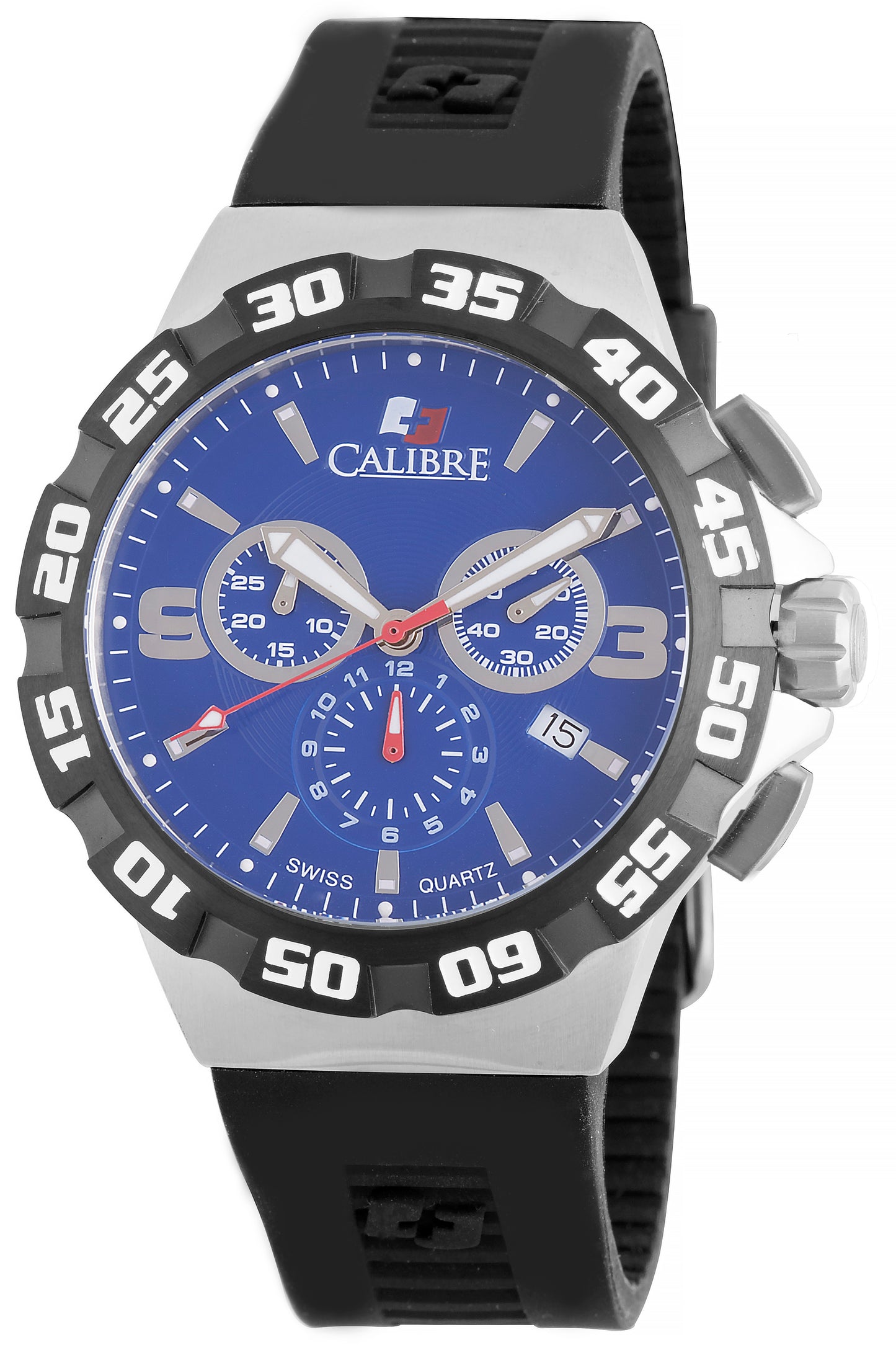 title:Calibre Men's Lancer 44mm Quartz Watch SC-4L2-04-003;color:Blue