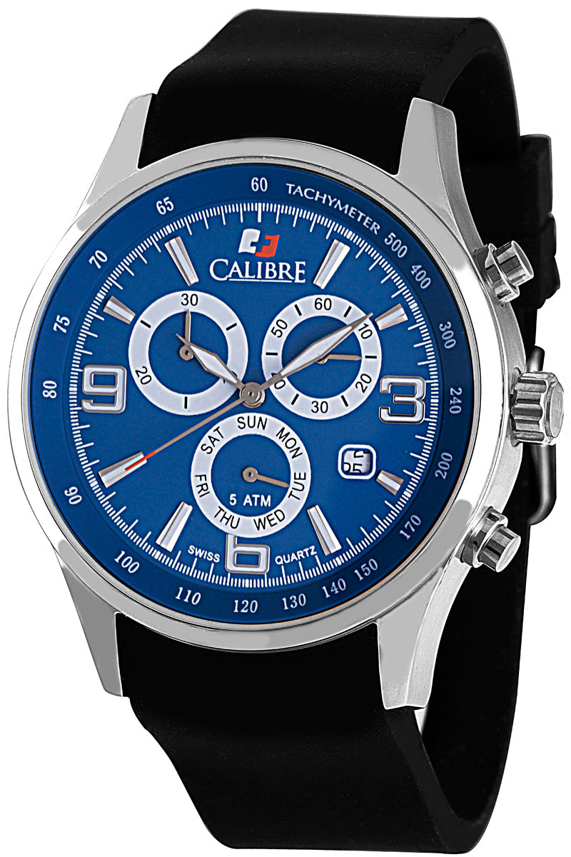 title:Calibre Men's Mauler 42mm Quartz Watch SC-4M1-04-003;color:Blue