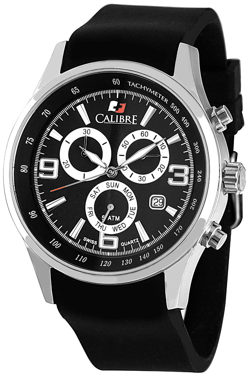 title:Calibre Men's Mauler 42mm Quartz Watch SC-4M1-04-007;color:Grey