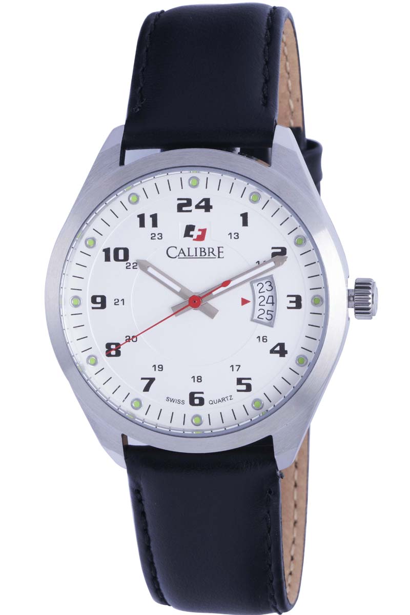 title:Calibre Men's Trooper 40mm Quartz Watch SC-4T1-04-001;color:White