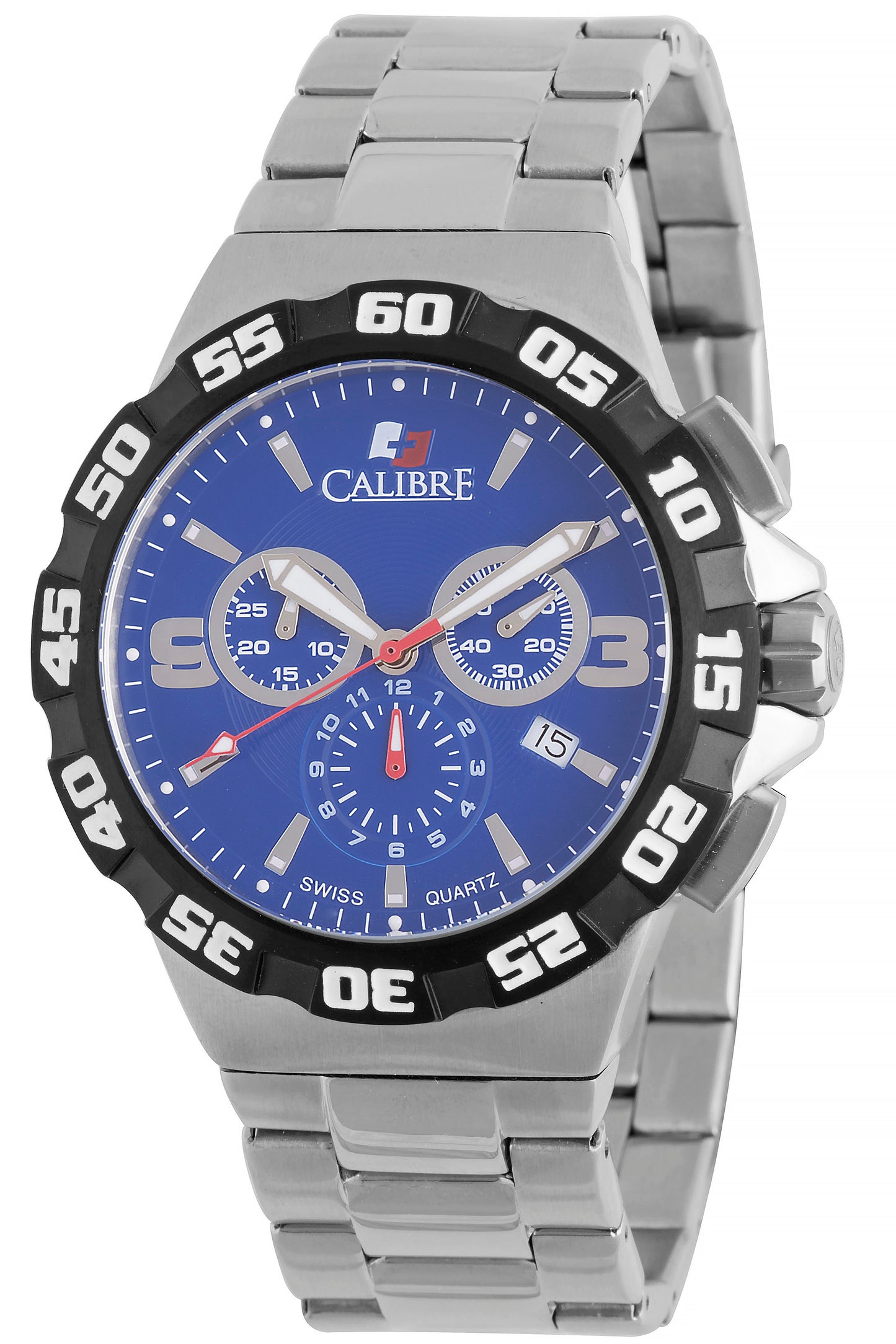 title:Calibre Men's Lancer 44mm Quartz Watch SC-5L2-04-003;color:Blue