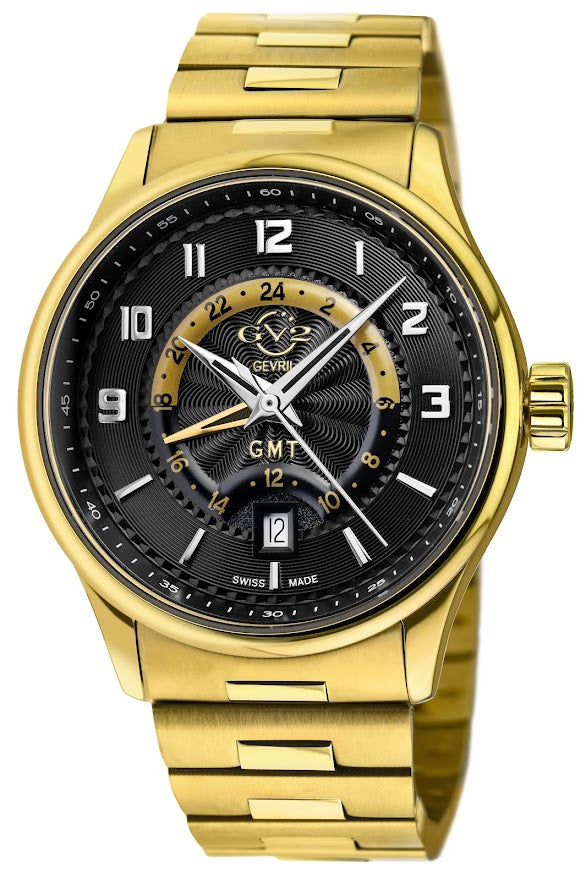 title:GV2 by Gevril Men's Giromondo 42mm Quartz Watch 42306B;color:Black