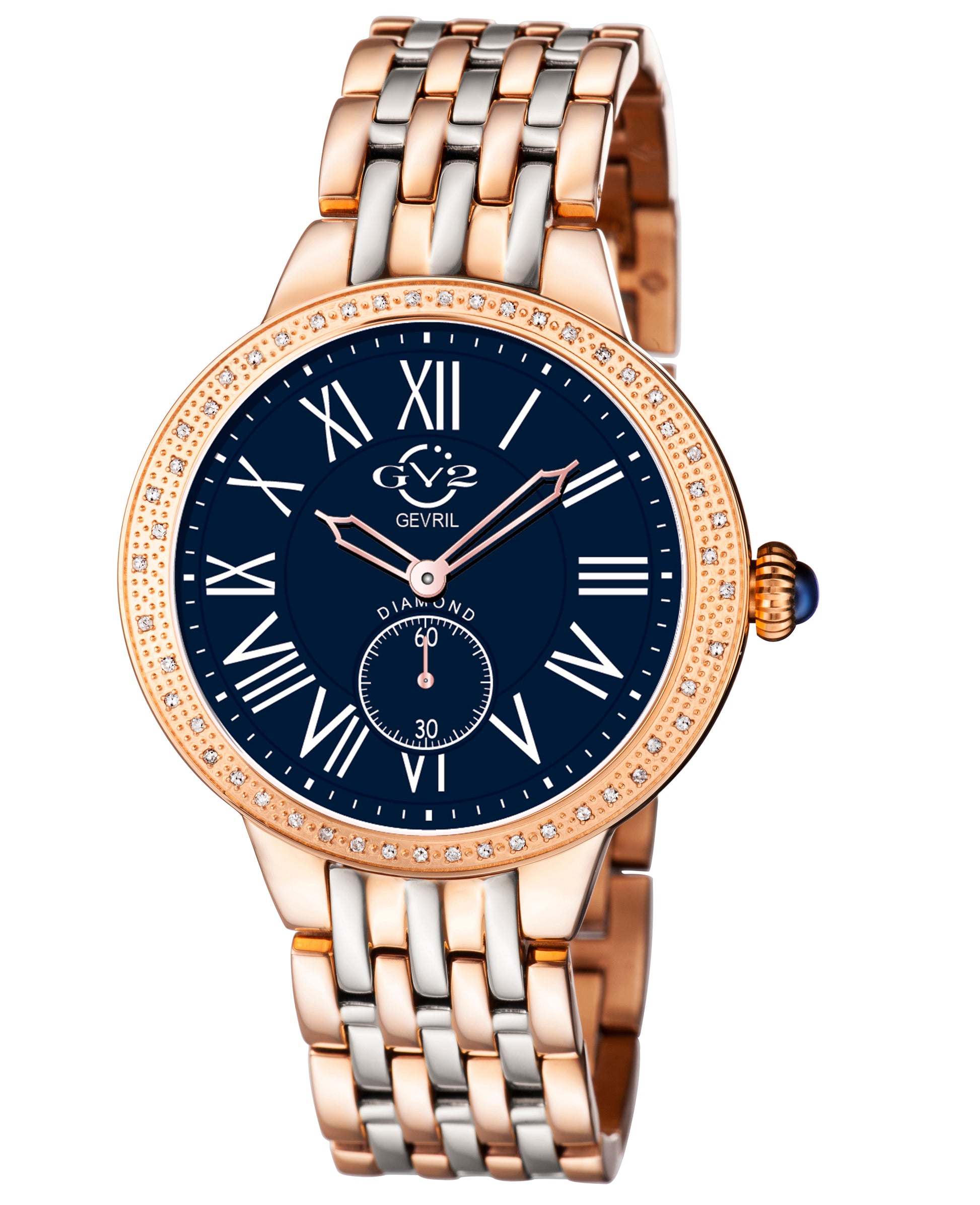 title:GV2 by Gevril Women's Astor 40mm Quartz Watch 9109;color:Blue