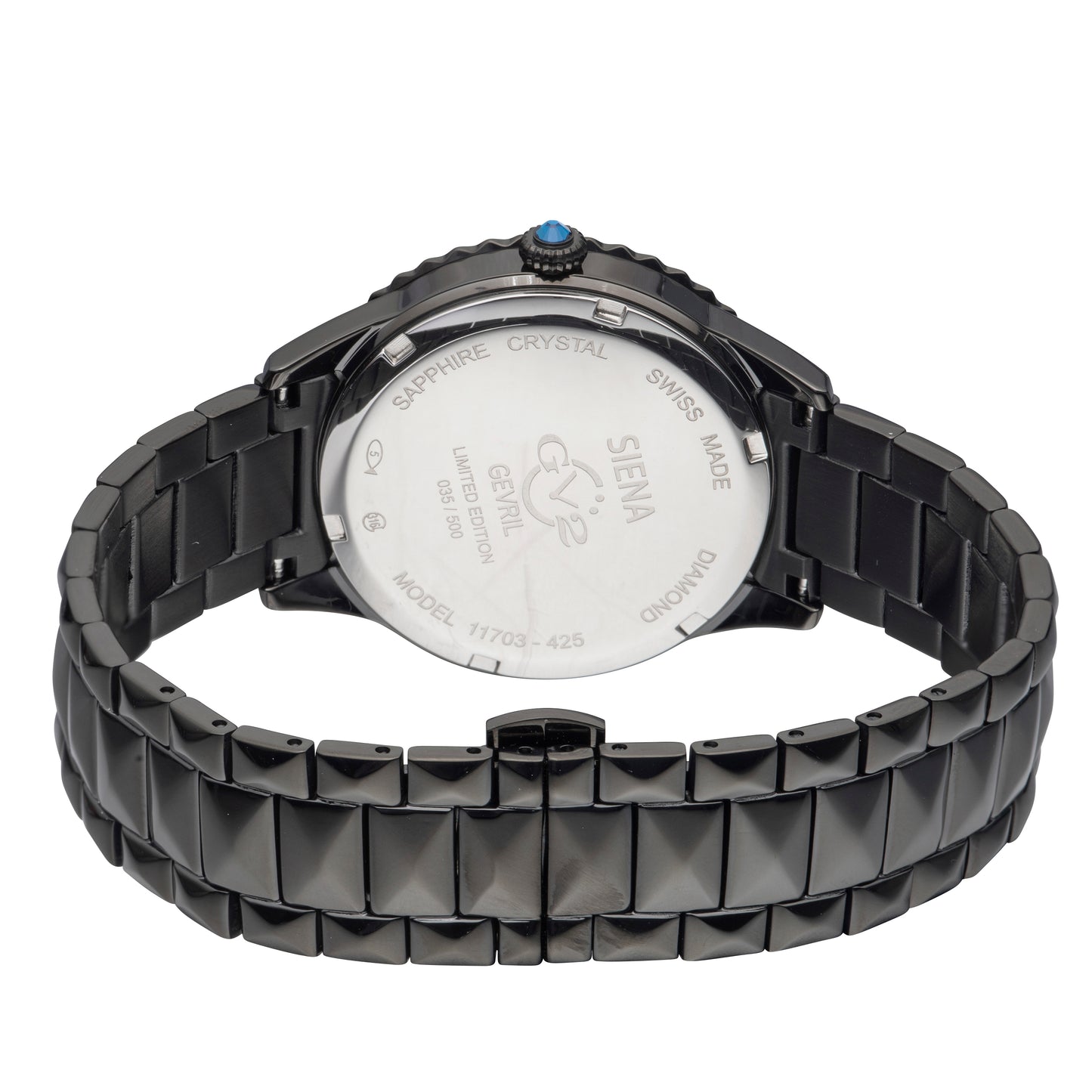 title:GV2 by Gevril Women's Siena 38mm Quartz Watch 11703-425;color:Black