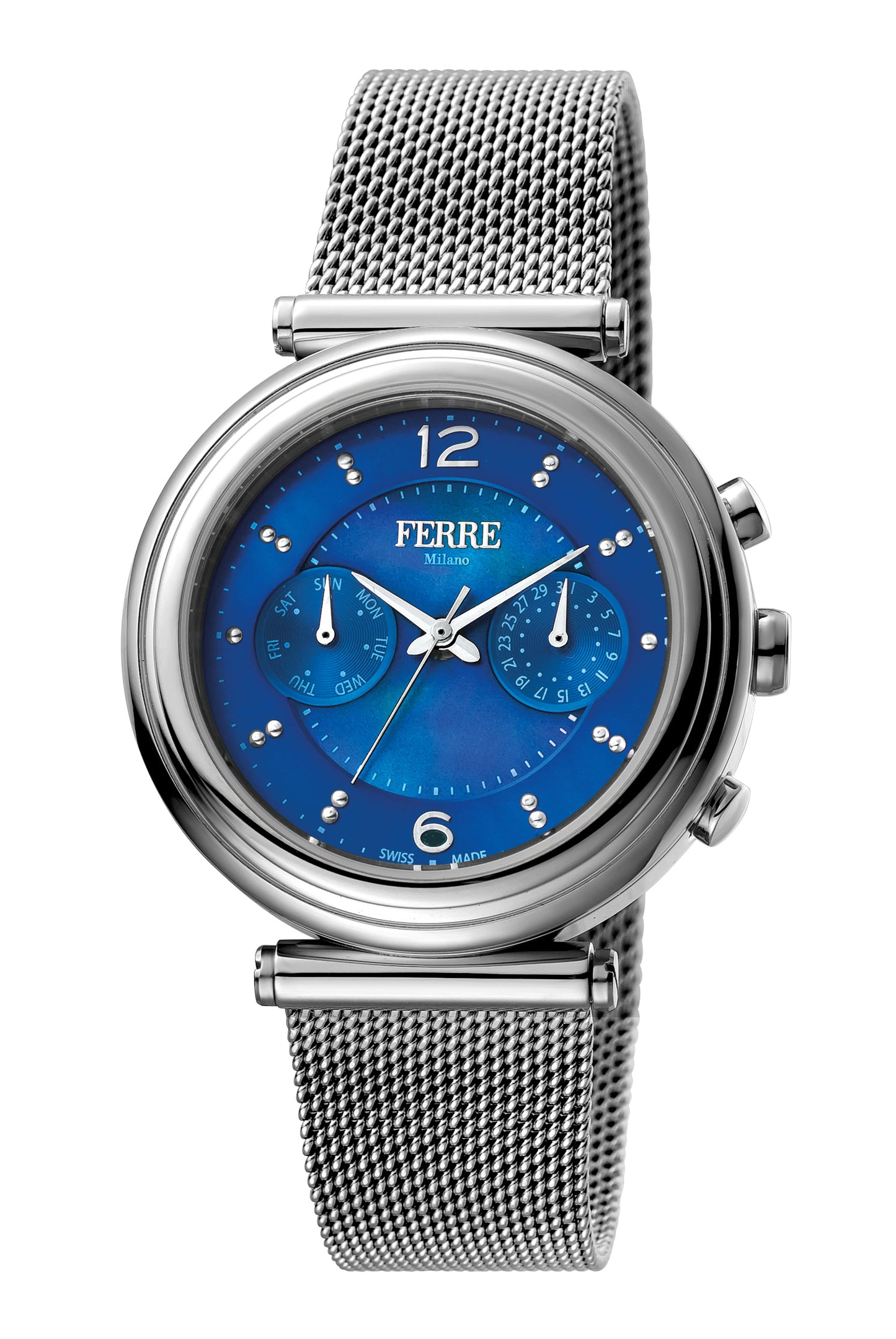 title:Ferre Milano Women's Linea Funzione 36mm Quartz Watch FM1L081M0051;color:Dark Blue