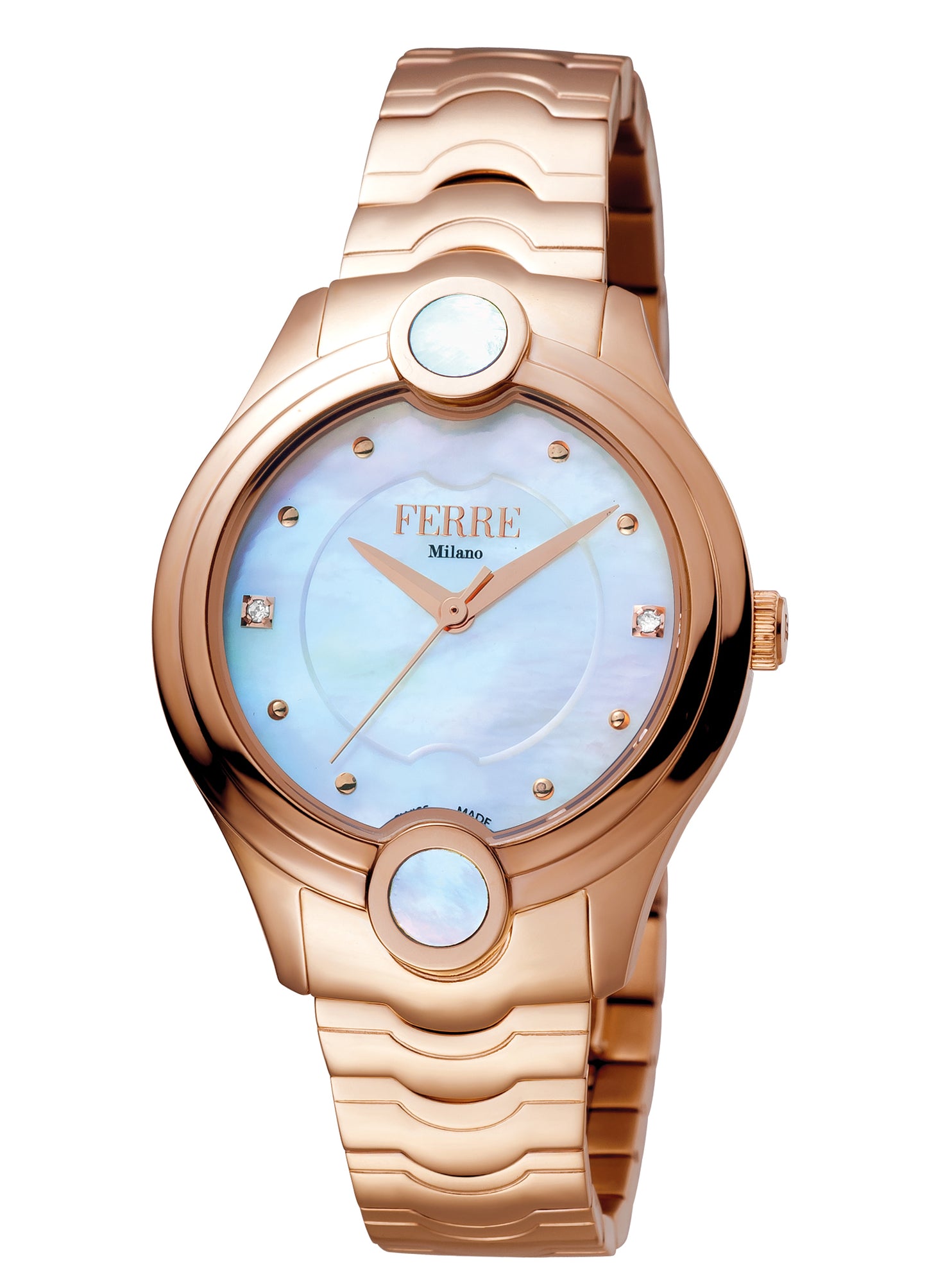 title:Ferre Milano Women's Linea Perla 34mm Quartz Watch FM1L083M0051;color:White Mother-of-Pearl