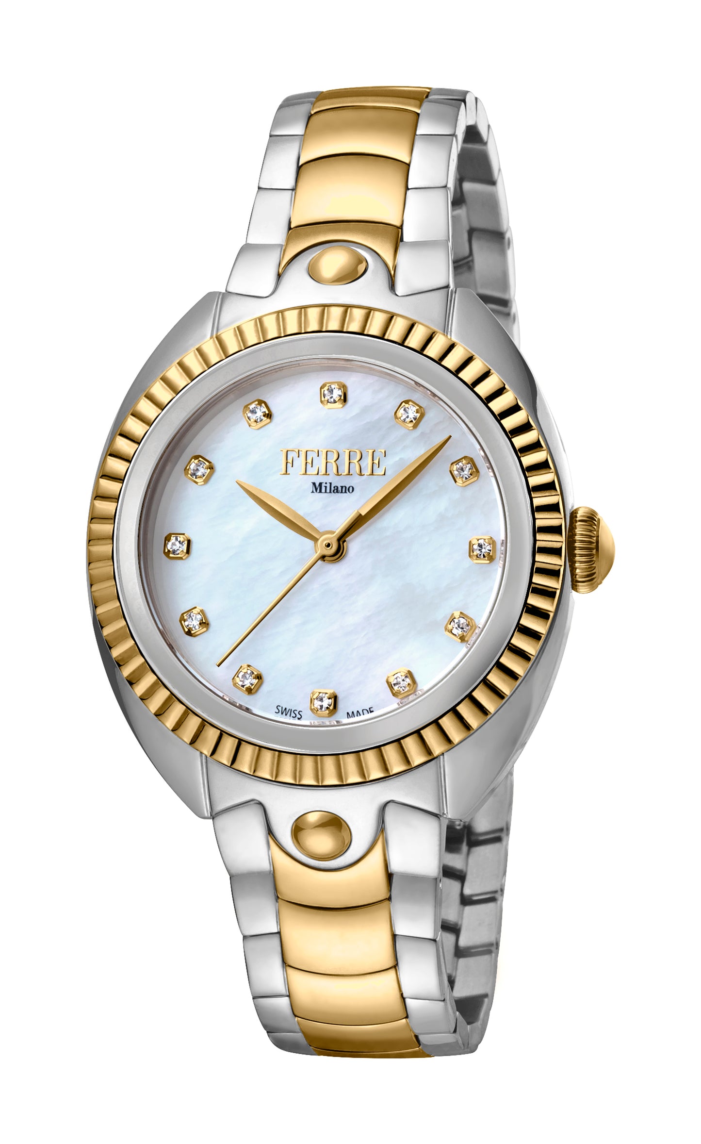 title:Ferre Milano Women's Donna Torino 34mm Quartz Watch FM1L088M0091;color:White Mother-of-Pearl