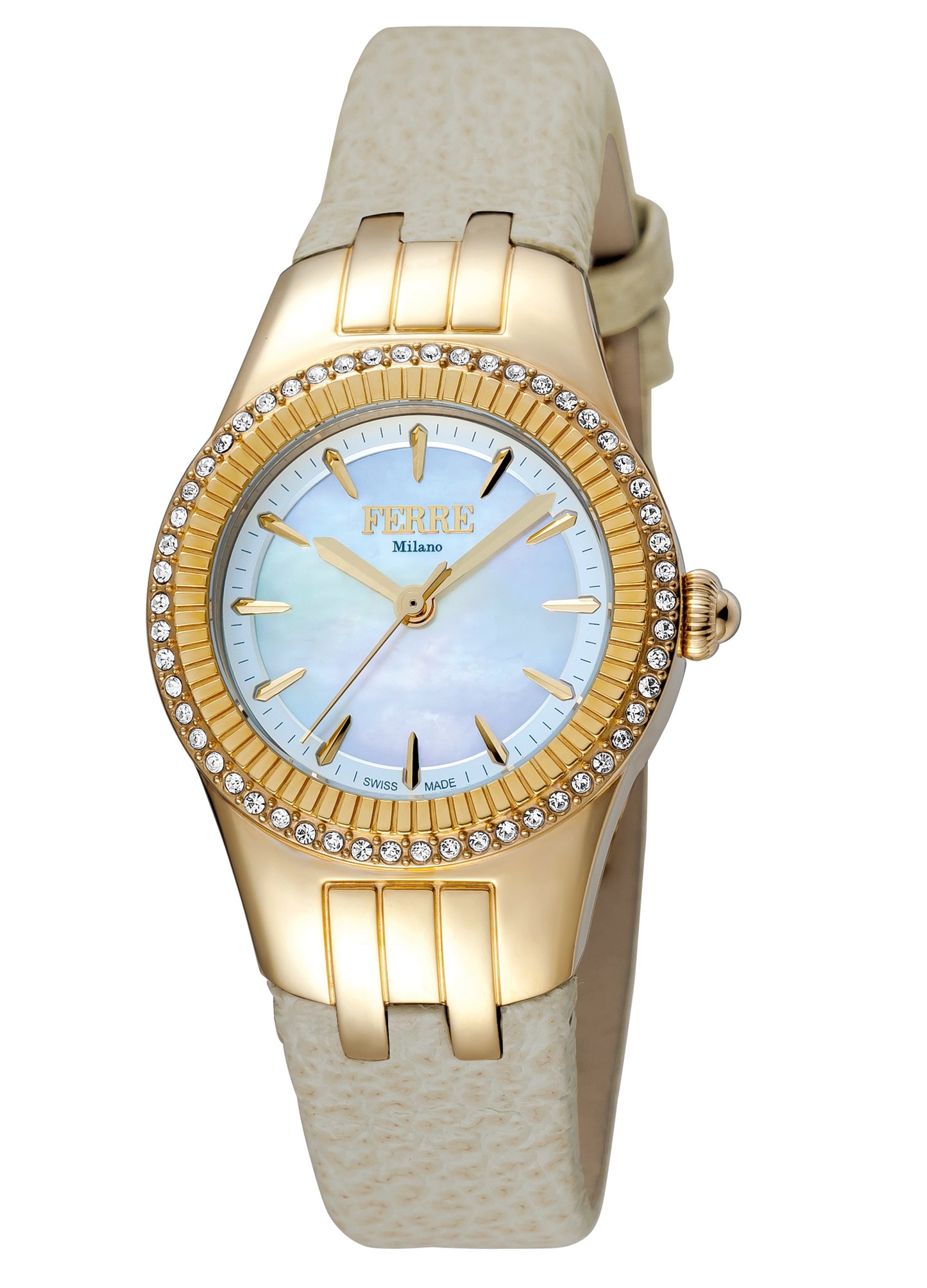 title:Ferre Milano Women's Linea Trenta 30mm Quartz Watch FM1L089L0021;color:Silver