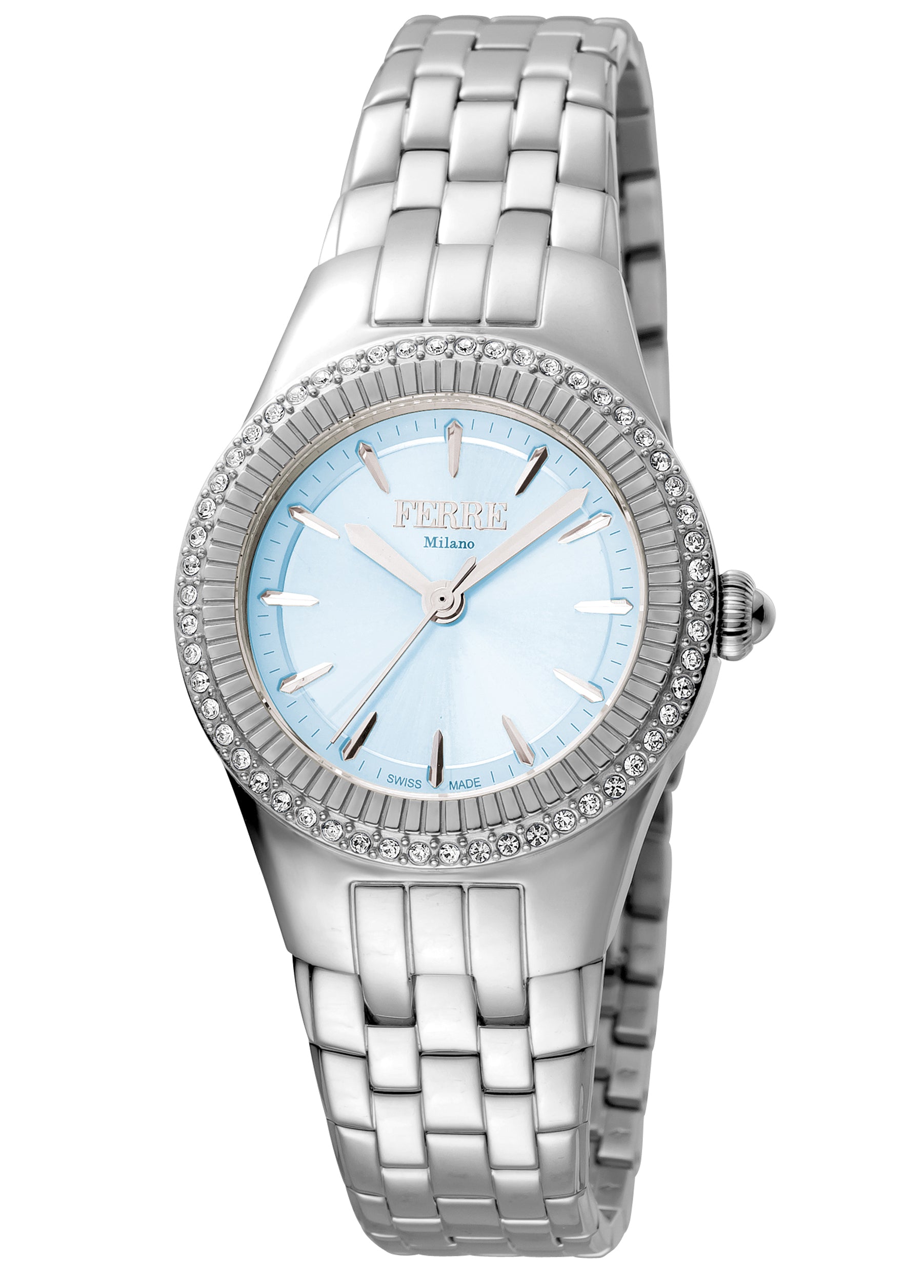 title:Ferre Milano Women's Linea Trenta 30mm Quartz Watch FM1L089M0051;color:Blue Mother-of-Pearl