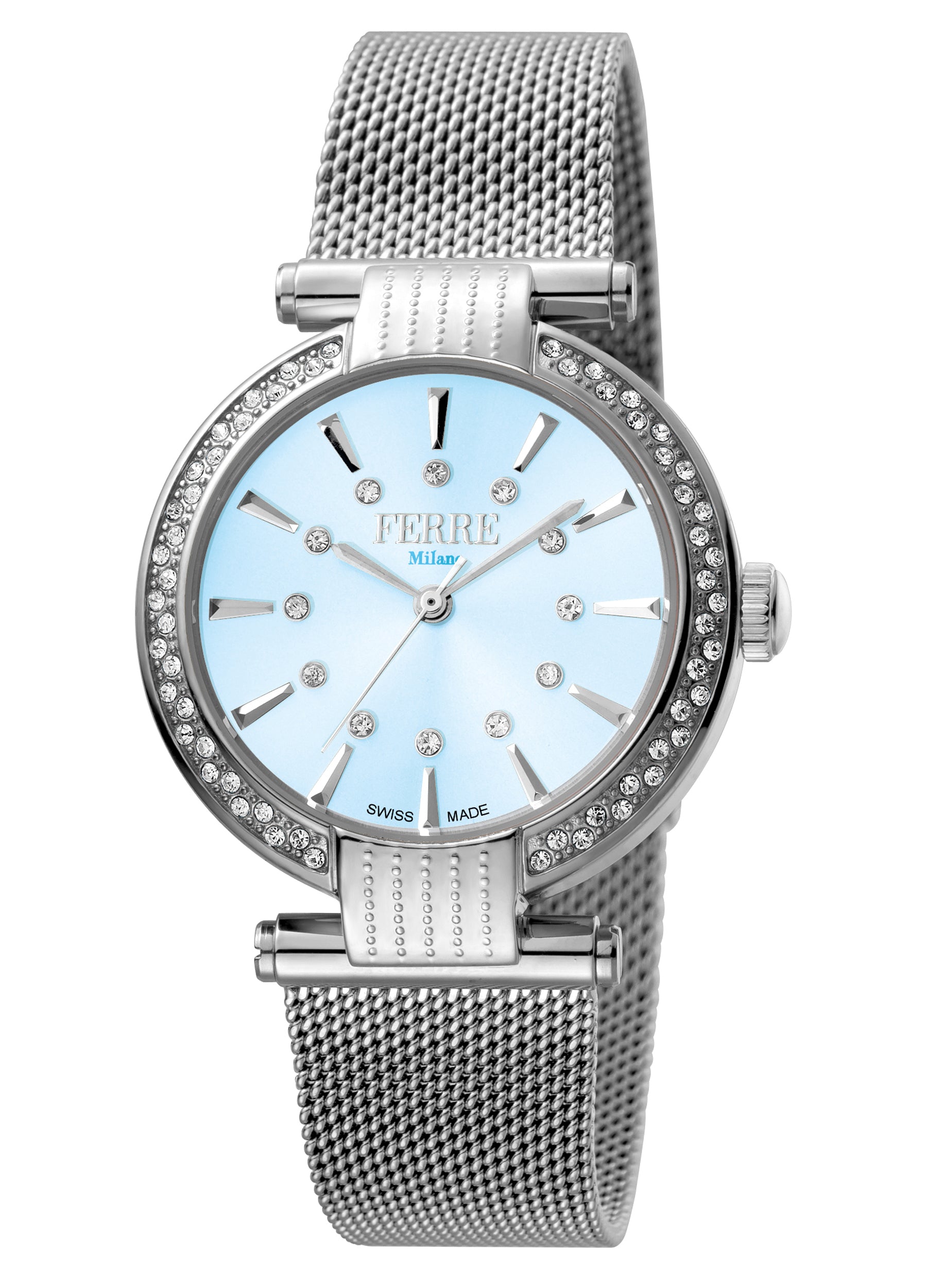 title:Ferre Milano Women's Donna Letizia 34mm Quartz Watch FM1L096M0051;color:Light Blue