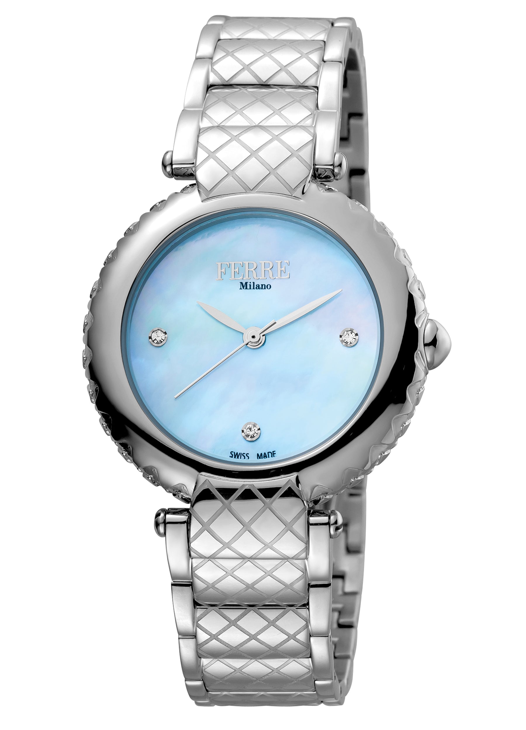 title:Ferre Milano Women's Donna Elisa 34mm Quartz Watch FM1L099M0051;color:Light Blue