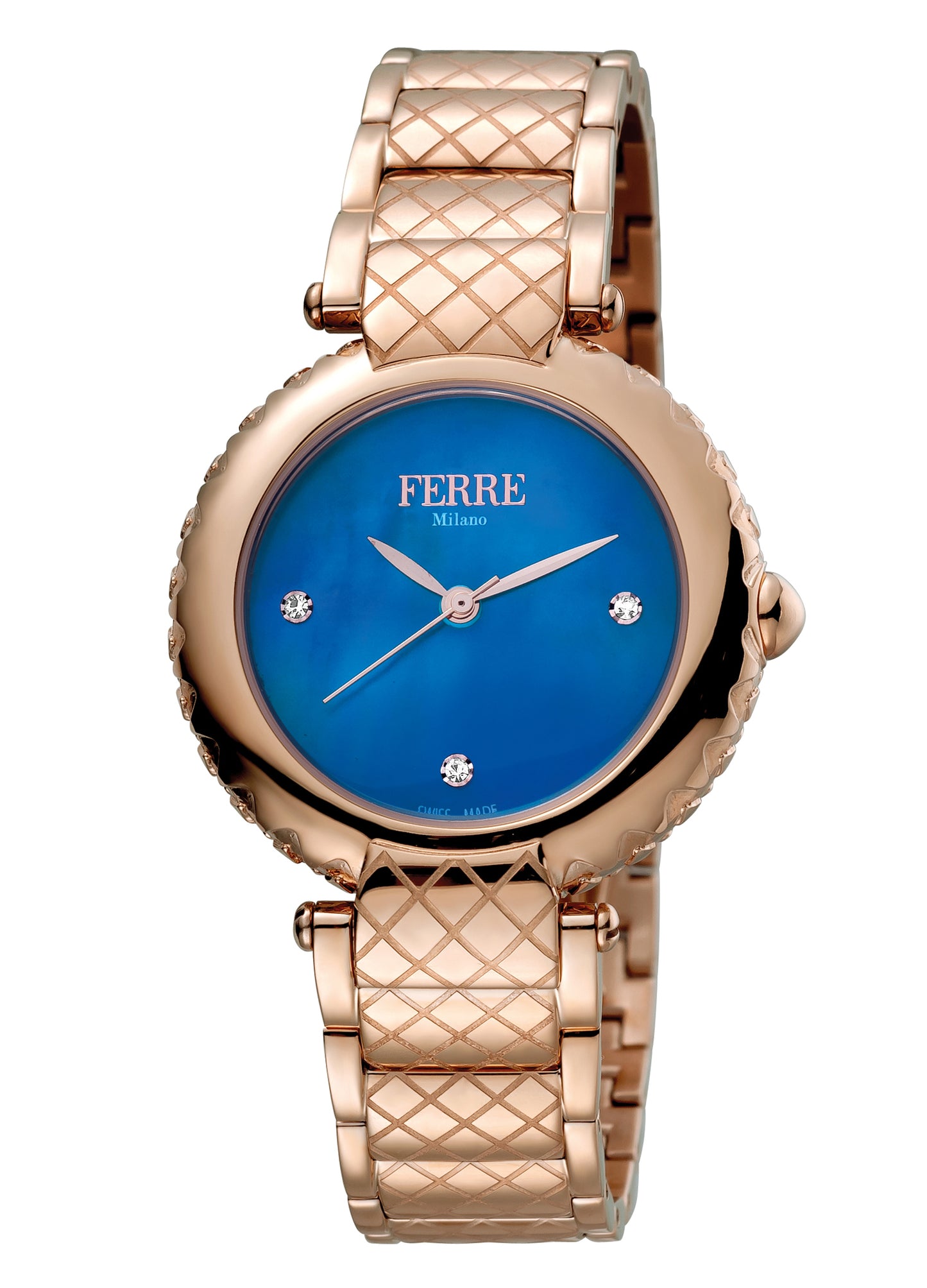 title:Ferre Milano Women's Donna Elisa 34mm Quartz Watch FM1L099M0071;color:Blue