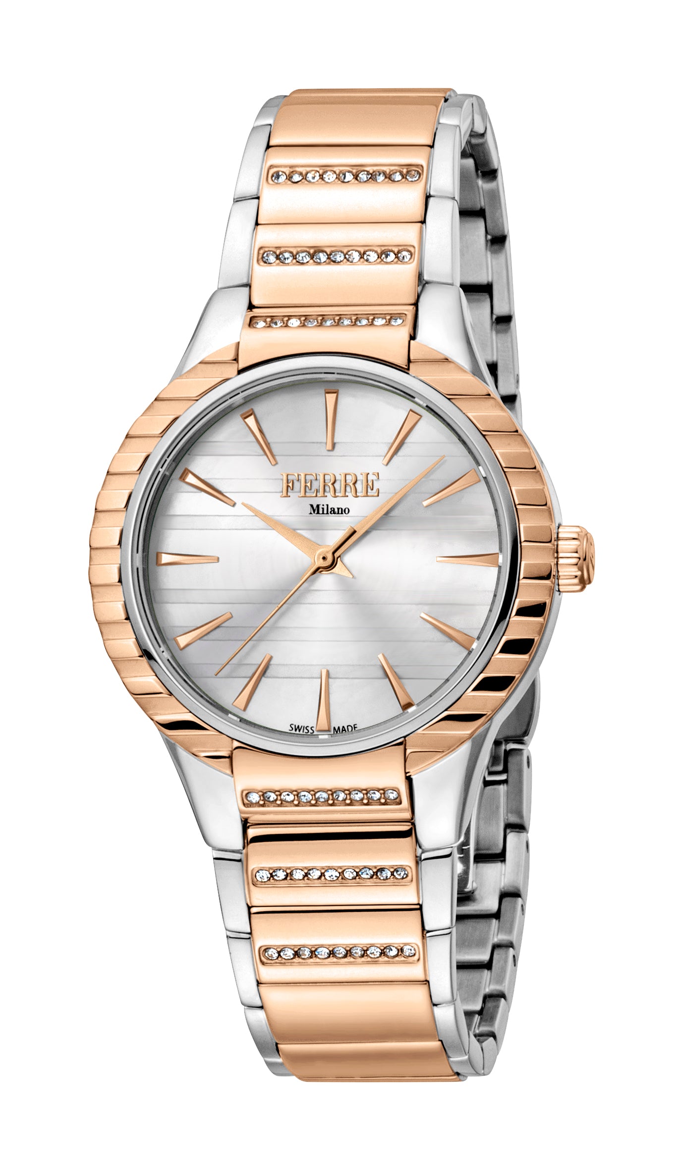 title:Ferre Milano Women's Letizia 32mm Quartz Watch FM1L114M0101;color:Silver