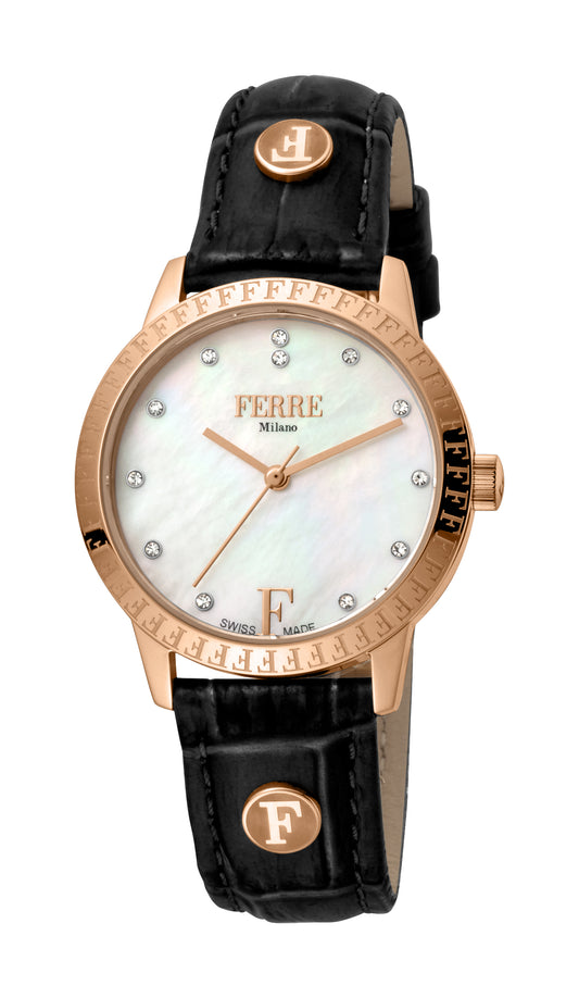 title:Ferre Milano Women's Marianna 32mm Quartz Watch FM1L128L0211;color:White Mother-of-Pearl