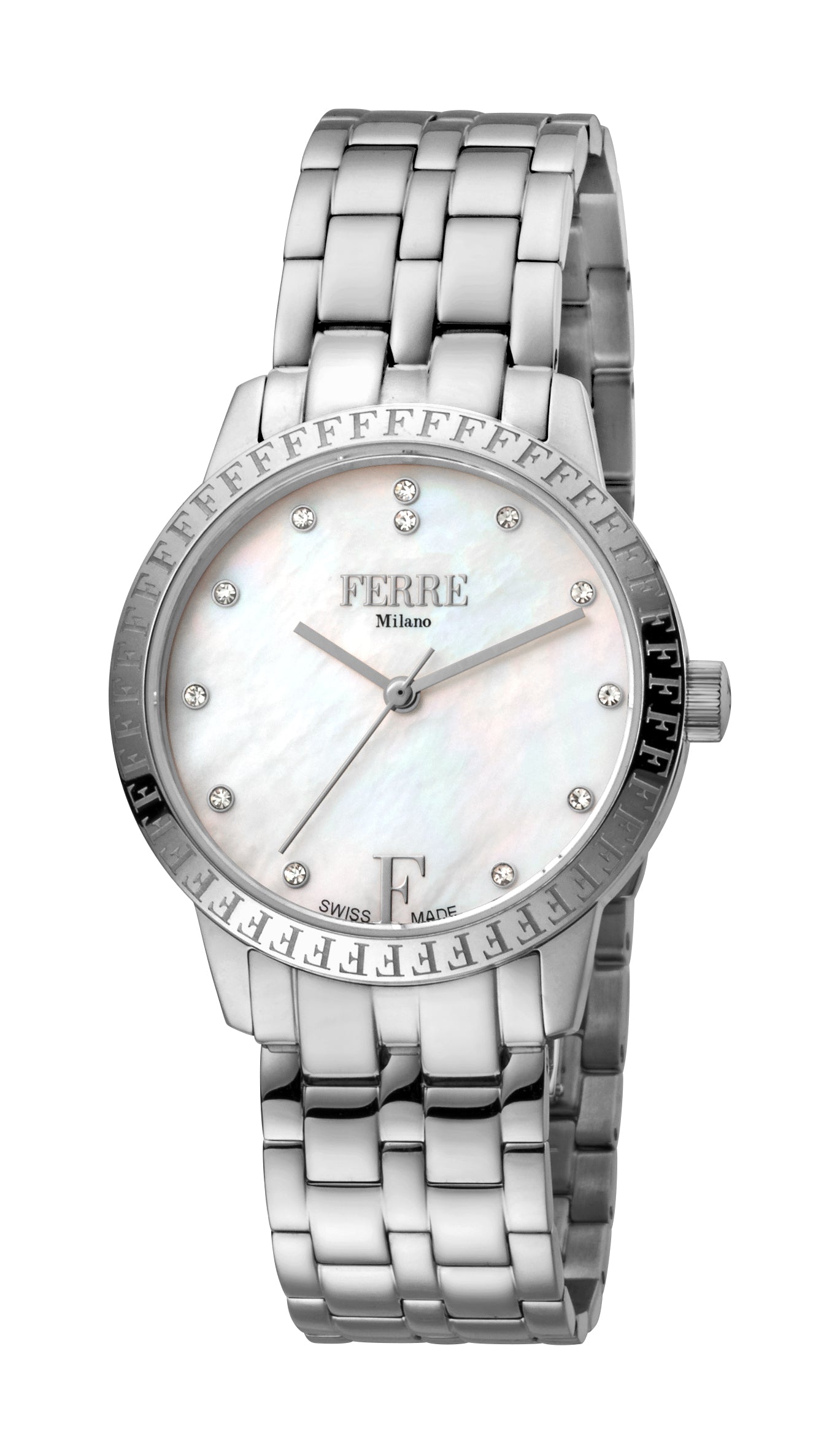 title:Ferre Milano Women's Marianna 32mm Quartz Watch FM1L128M0221;color:White Mother-of-Pearl