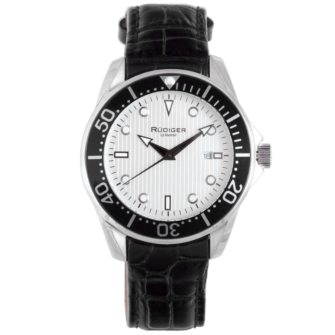 title:Rudiger Men's Chemnitz 42mm Quartz Watch R2000-04-001L;color:Silver