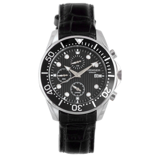 title:Rudiger Men's Chemnitz 42mm Quartz Watch R2001-04-007L;color:Black