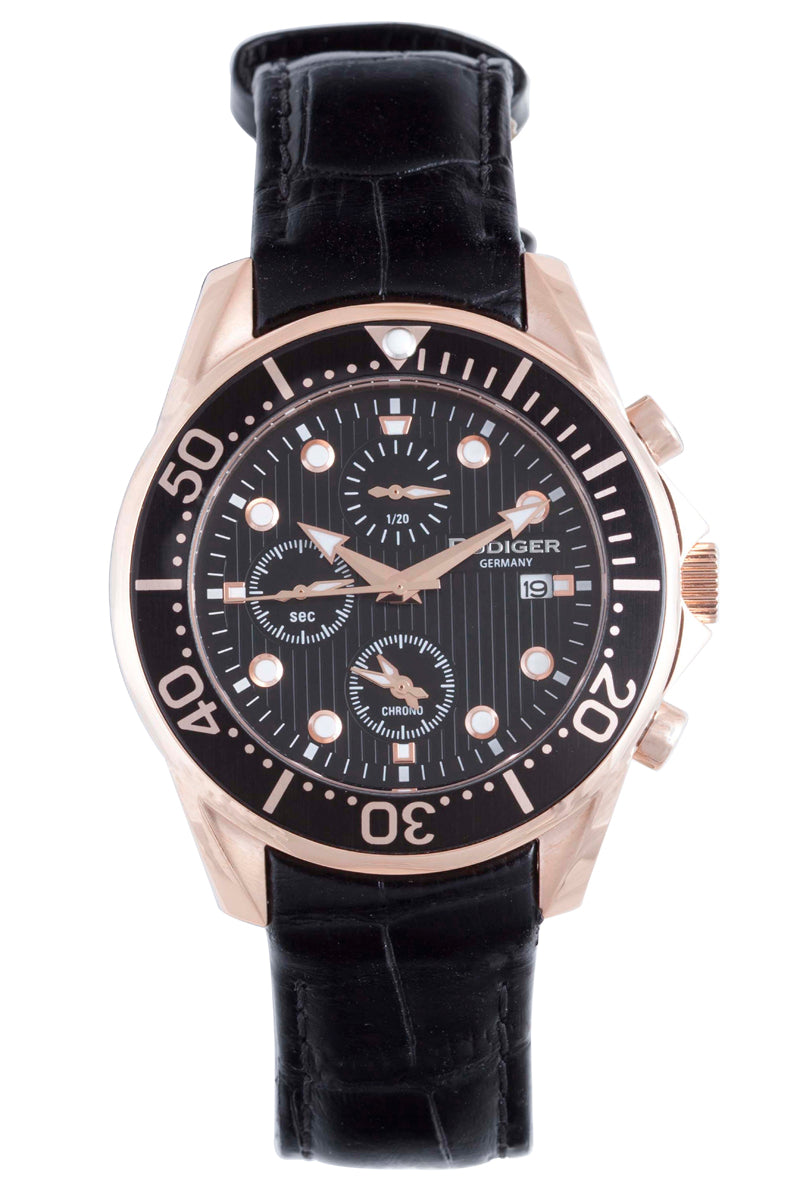 title:Rudiger Men's Chemnitz 42mm Quartz Watch R2001-09-007L;color:Black