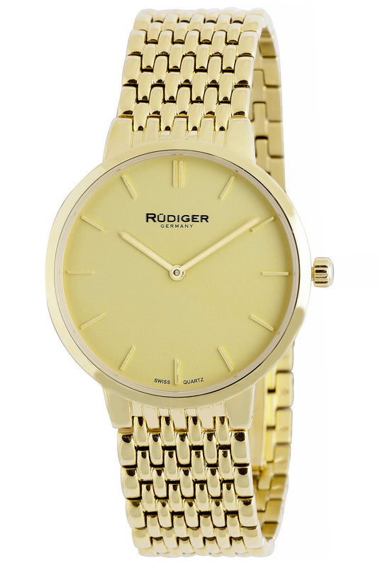 title:Rudiger Men's Kassel 36mm Quartz Watch R2400-02-002B;color:Gold