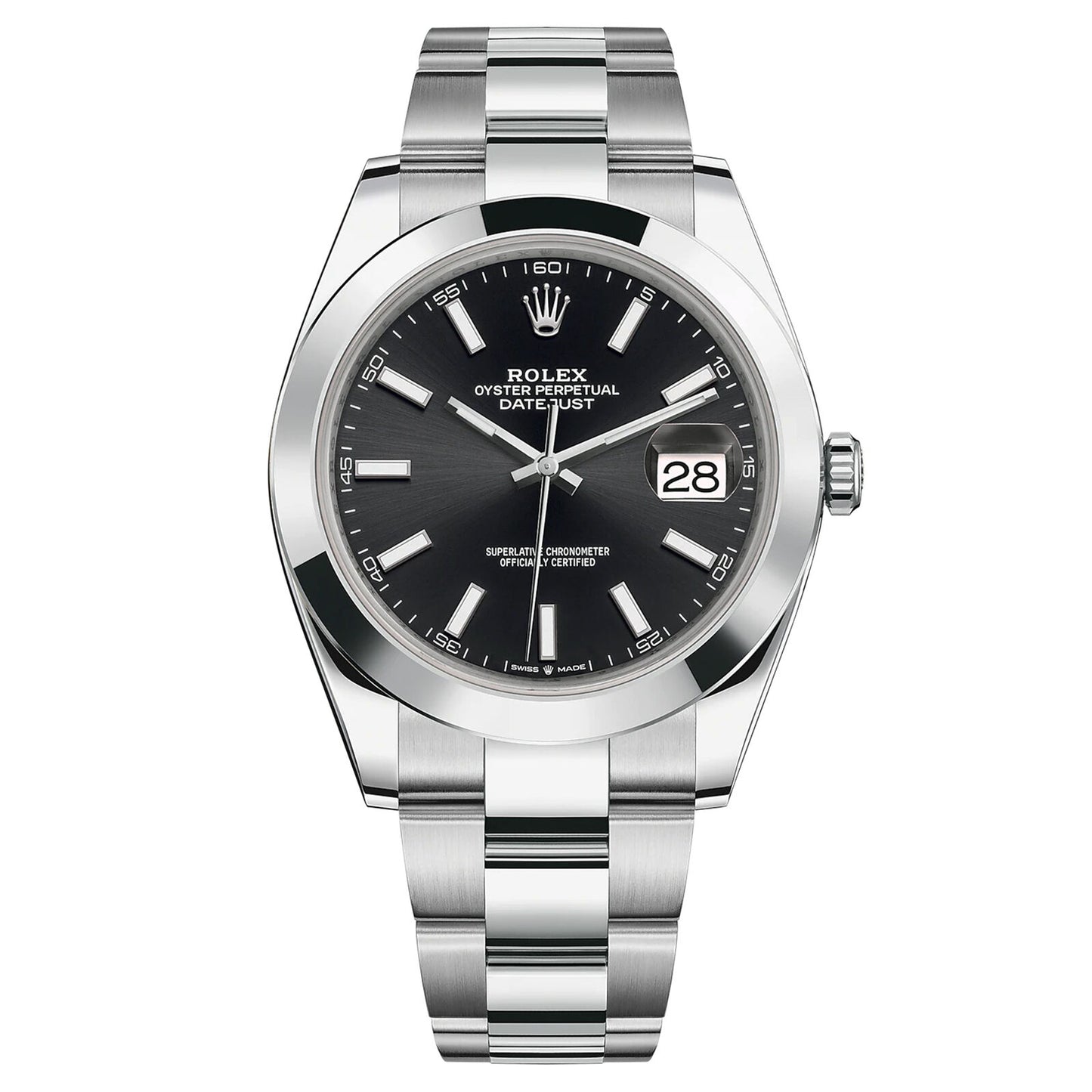 title:Rolex Datejust 41 Steel Black Index Dial Smooth Oyster Automatic Watch  TFJ-142508568;color:not applicable