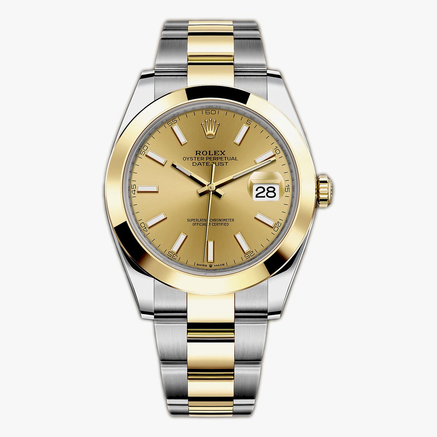 title:Rolex Datejust 41 Gold Steel Champagne Sticks Dial Smooth Jubilee Watch  TFJ-142508520;color:not applicable