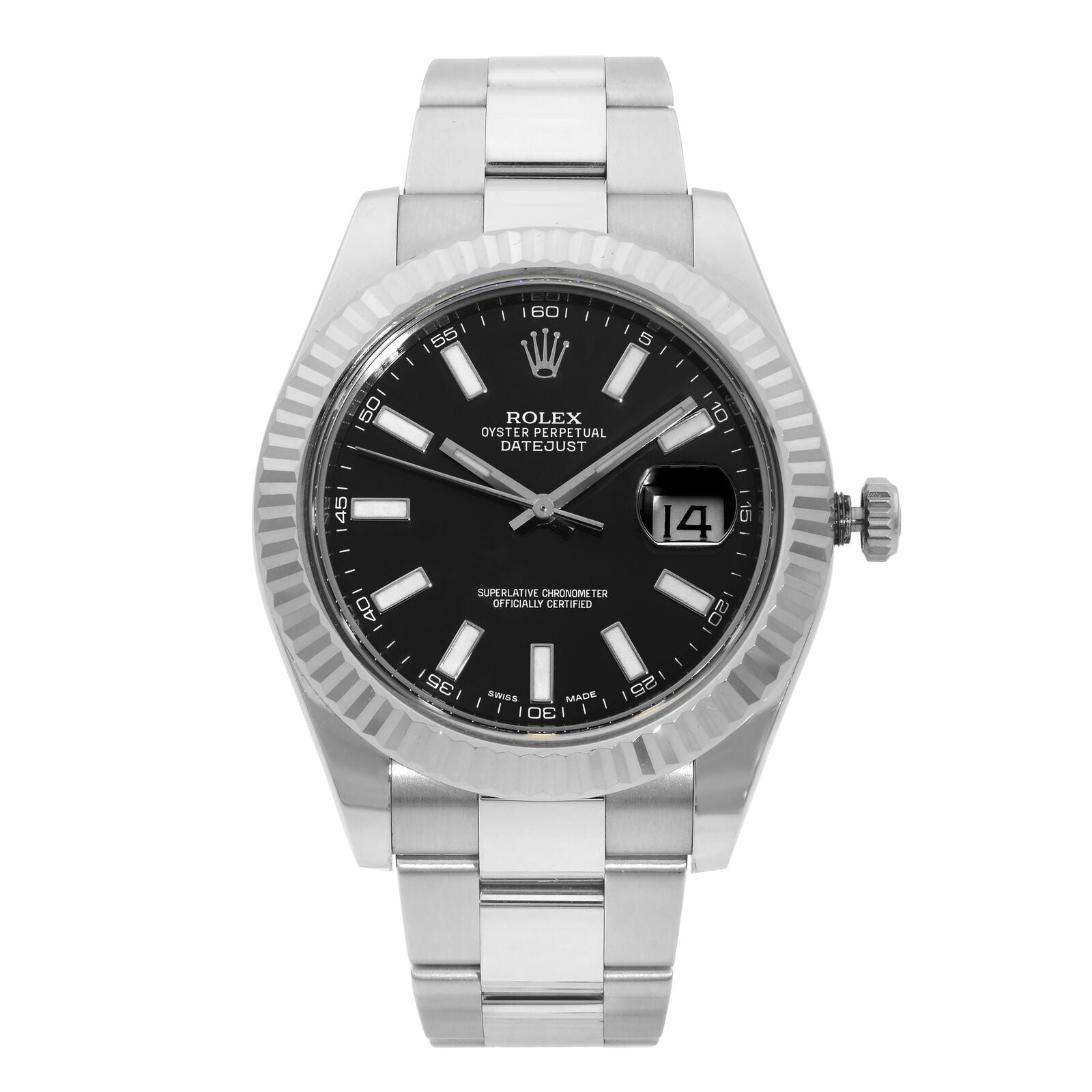 title:Rolex Datejust 41mm Steel 18K White Gold Black Dial Automatic Mens Watch  TFJ-142508499;color:not applicable