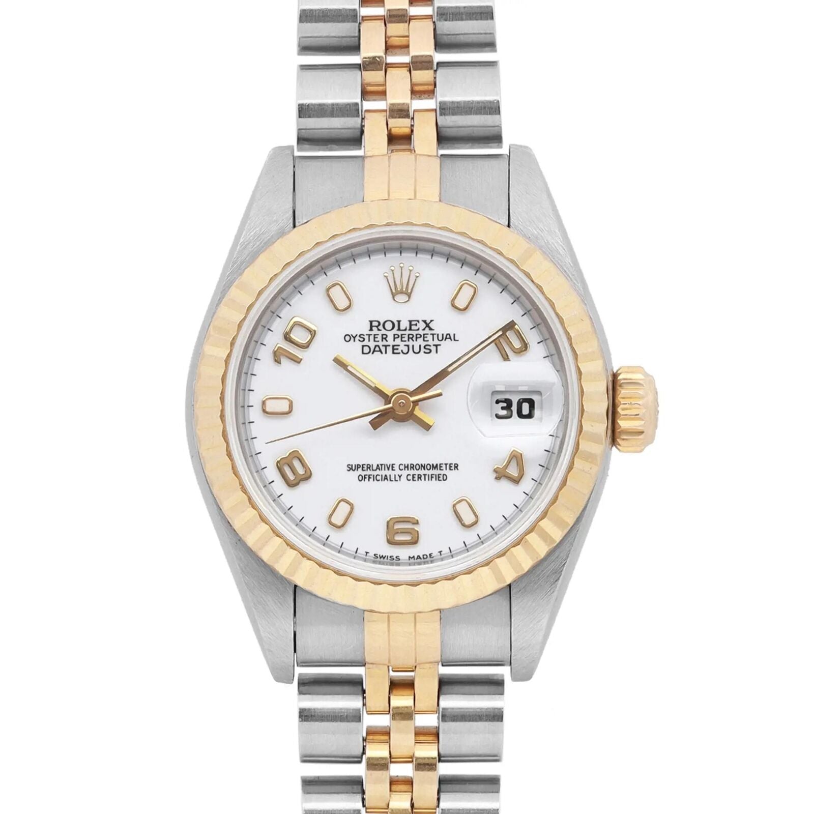 title:Rolex Datejust 26mm 18K Gold Steel No Holes Case White Dial Ladies Watch  TFJ-142508290;color:not applicable