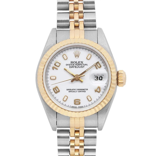 title:Rolex Datejust 26mm 18K Gold Steel No Holes Case White Dial Ladies Watch  TFJ-142508290;color:not applicable