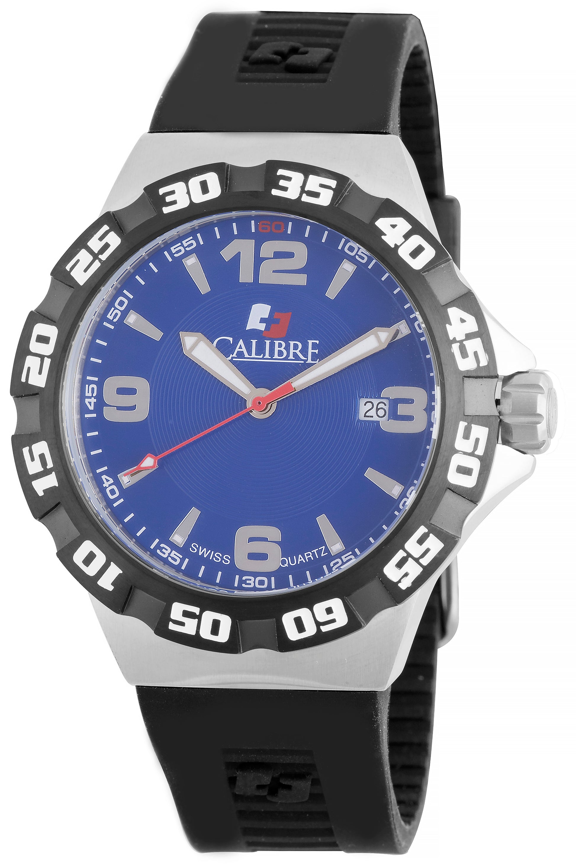 title:Calibre Men's Lancer 44mm Quartz Watch SC-4L1-04-003;color:Blue