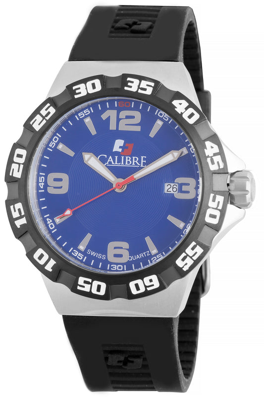 title:Calibre Men's Lancer 44mm Quartz Watch SC-4L1-04-003;color:Blue