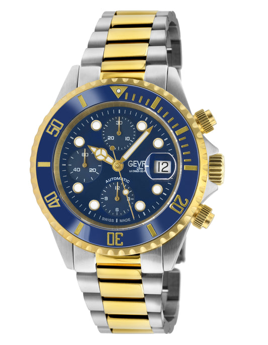 title:Gevril Men's Wall Street Chrono 43mm Automatic Watch 4151A;color:Blue