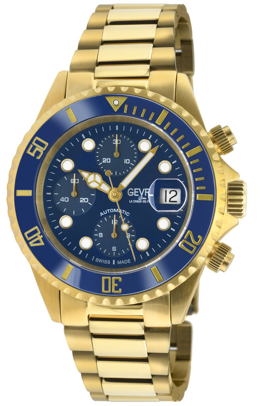 title:Gevril Men's Wall Street Chrono 43mm Automatic Watch 4153A;color:Blue