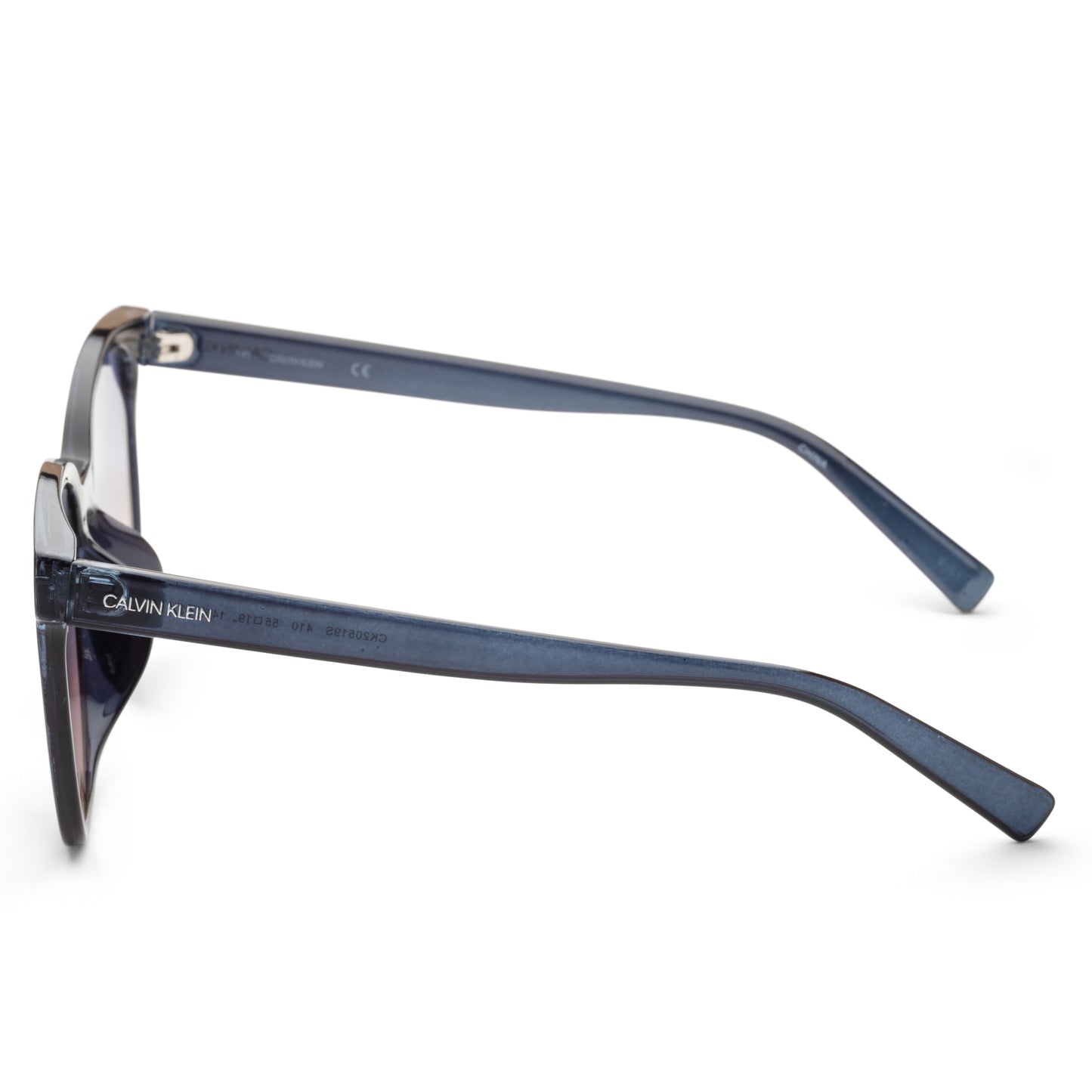 title:Calvin Klein Women's Fashion CK20519S-410 55mm Crystal Navy Sunglasses;color:Crystal Navy frame, Blue lens