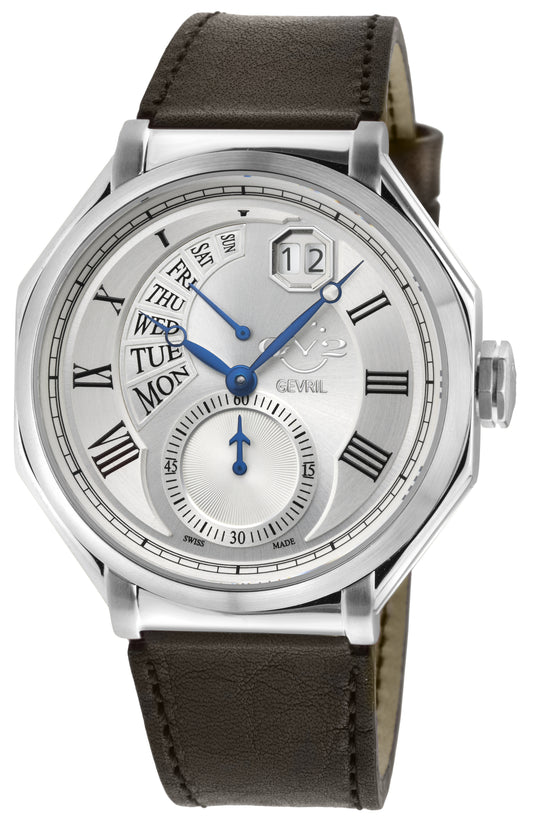 title:GV2 by Gevril Men's Marchese 44mm Quartz Watch 42420;color:Silver